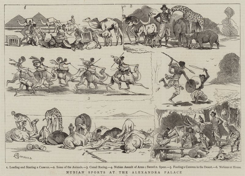Sports nubiens au palais Alexandra - Alfred Chantrey Corbould