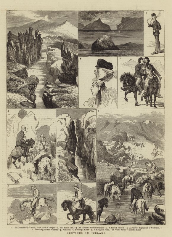 Croquis en Islande - Alfred Chantrey Corbould