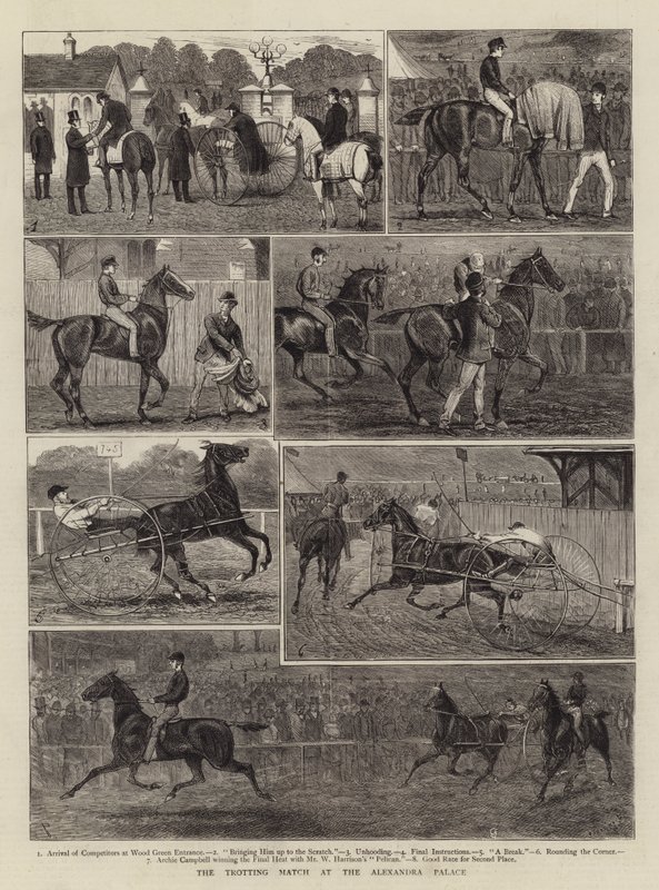 La course de trot au palais Alexandra - Alfred Chantrey Corbould