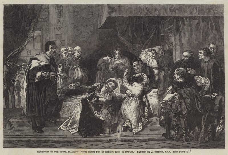 Le Lit de mort de Robert, roi de Naples - Alfred W. Elmore