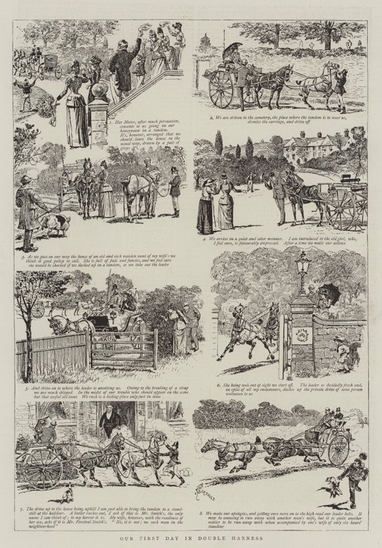 Notre premier jour en double harnais - Alfred Chantrey Corbould