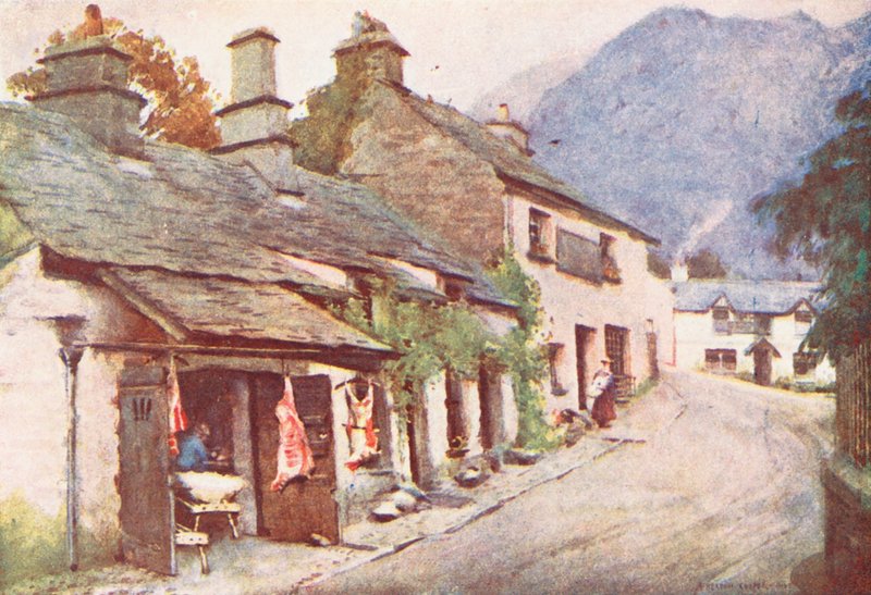 Lake District : Coniston Village, la vieille boucherie - Alfred Heaton Cooper