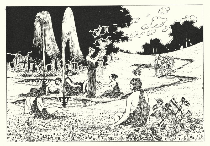 Histoire Véritable de Lucien : Les Champs Élysées (gravure) - Alfred Payne Garnett