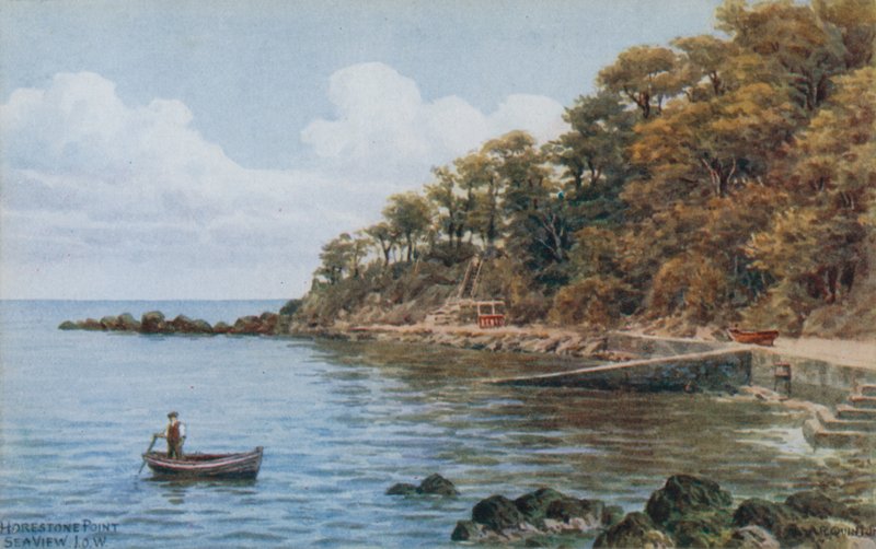 Horestone Point, vue sur la mer, I O W - Alfred Robert Quinton