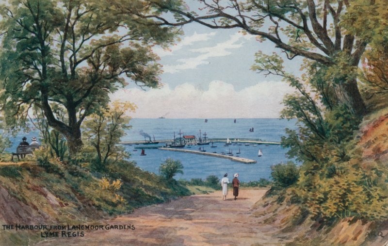 Le Port, depuis les jardins de Langmoor, Lyme Regis - Alfred Robert Quinton