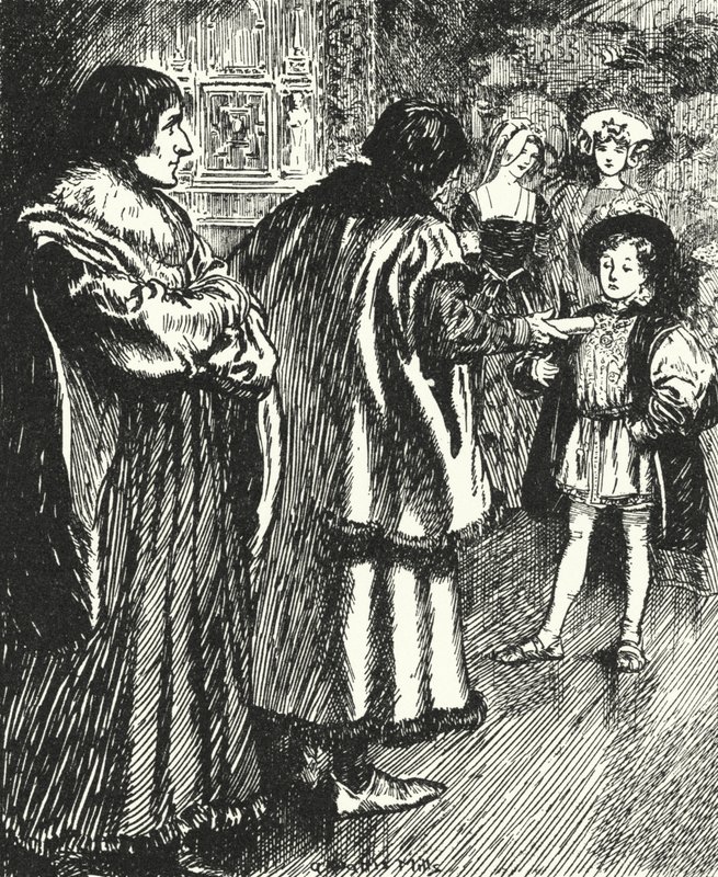 Érasme regardant Sir Thomas More présenter un poème qu