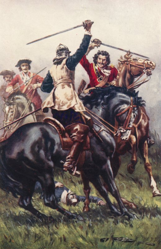 Combat entre un Ironside et un Cavalier - Allan (after) Stewart