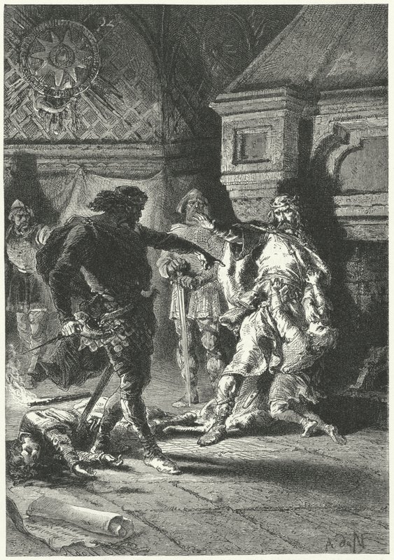 Clovis Ier imposant sa volonté en tant que roi des Francs - Alphonse Marie de (after) Neuville