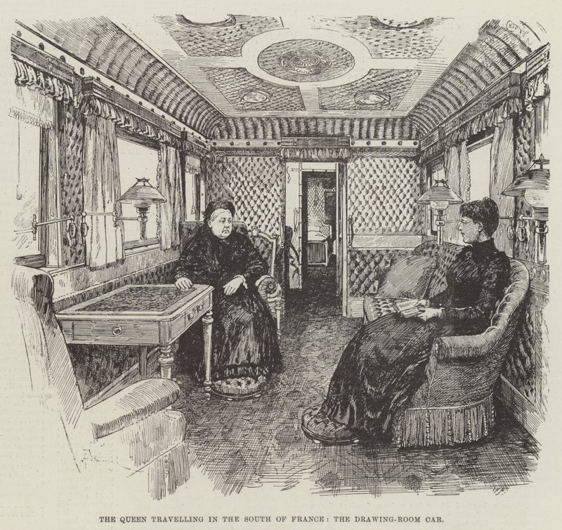 La reine voyageant dans le sud de la France, le salon - Amedee Forestier