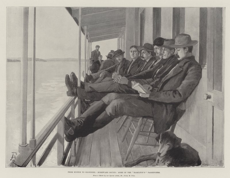 De Euston à Klondike, retour à la maison, certains des passagers de Hamilton - Amedee Forestier