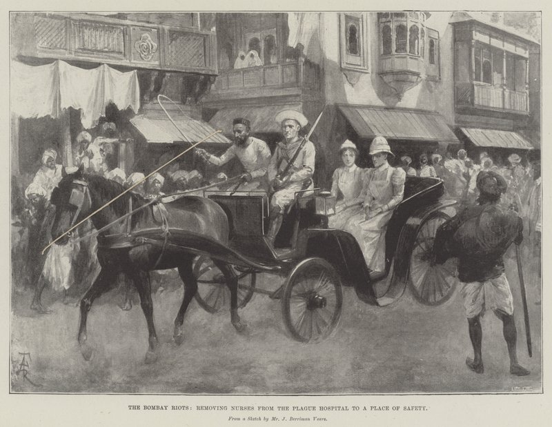 Les émeutes de Bombay, évacuation des infirmières de l