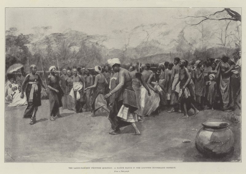 La question de la frontière Lagos-Dahomey, une danse indigène dans le district disputé de l