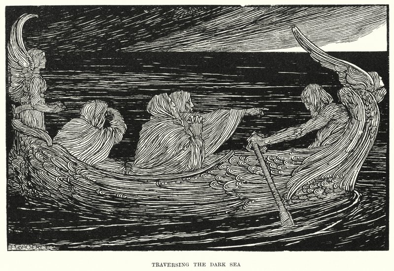 Traversant la mer sombre (gravure) - Amelia M. (attr.to) Bowerley or Bauerle