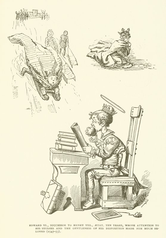 Édouard VI, successeur de Henri VIII, âgé de dix ans, dont l