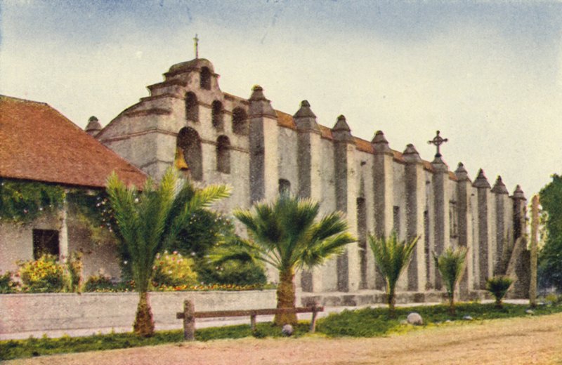 Mission San Gabriel près de Los Angeles (photo couleur) - American Photographer