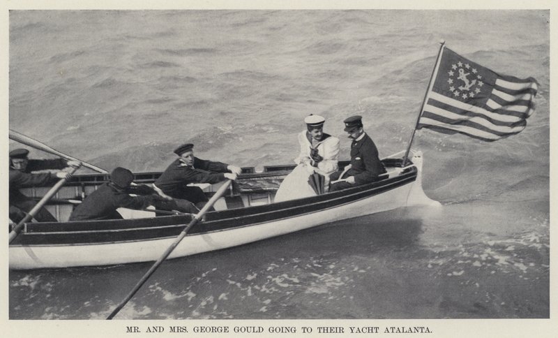 M. et Mme George Gould se rendant à leur yacht Atalanta - American Photographer