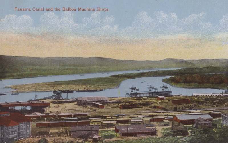 Canal de Panama, canal de Panama et ateliers de machines Balboa (photo couleur) - American Photographer