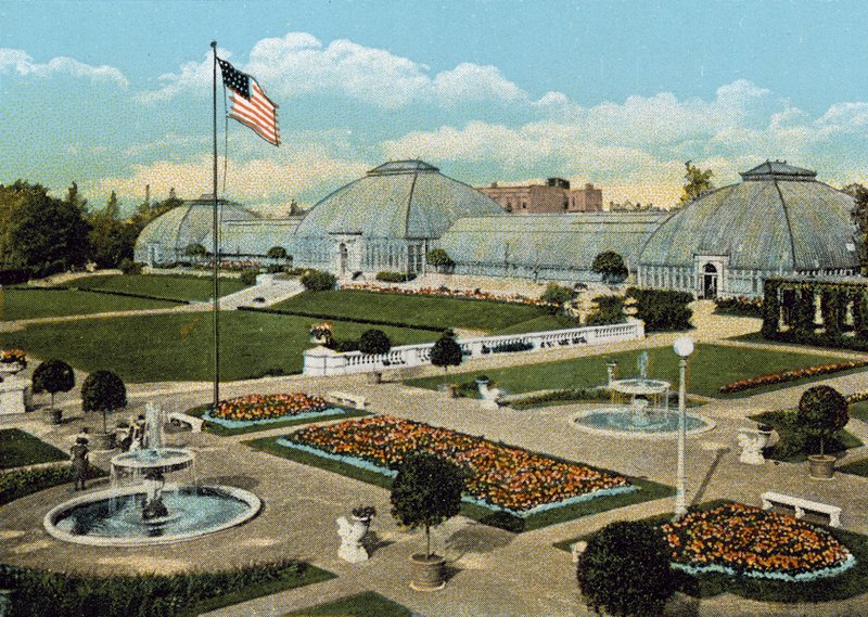 Jardins en contrebas et conservatoire, Washington Park - American Photographer