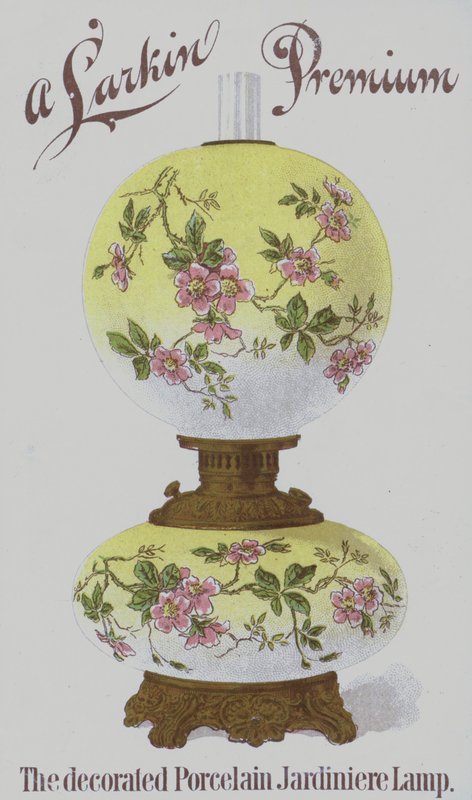 Publicité pour les lampes jardinières en porcelaine décorée Larkin Premium - American School