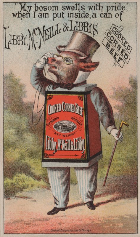 Publicité pour le corned-beef cuit de Libby, McNeill & Libby - American School