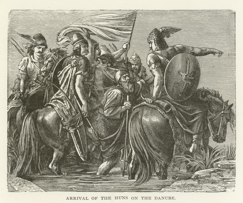 Arrivée des Huns sur le Danube - American School