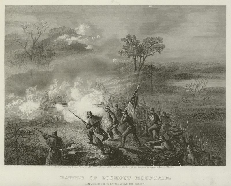 Bataille de Lookout Mountain, 1863 - American School