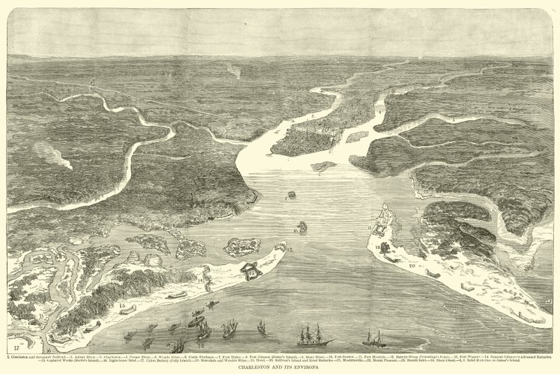 Charleston et ses environs, juillet 1863 - American School