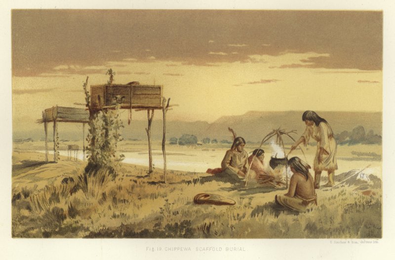 Enterrement sur échafaud Chippewa - American School