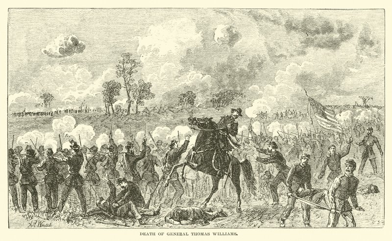 Mort du général Thomas Williams, août 1862 - American School