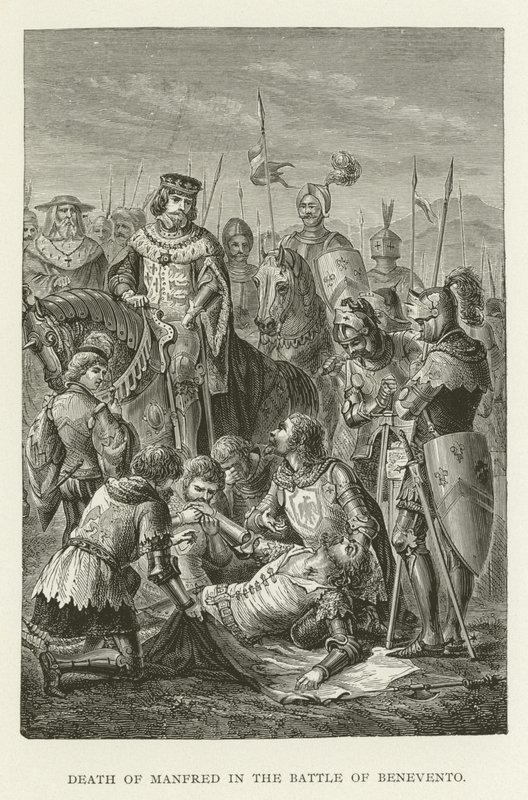 Mort de Manfred à la bataille de Bénévent - American School