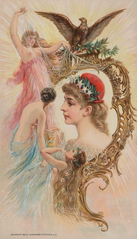 Aigle et nymphes, 1892 - American School