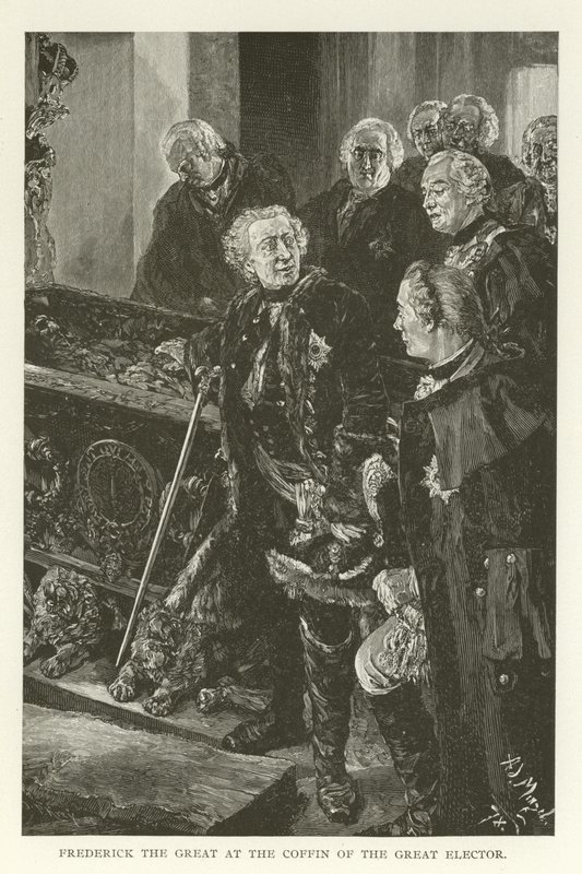 Frédéric le Grand au cercueil du Grand Électeur - American School