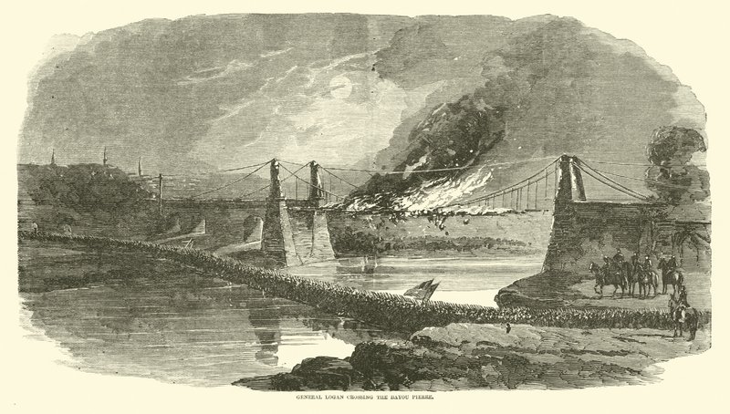 Le général Logan traversant le Bayou Pierre, mai 1863 - American School