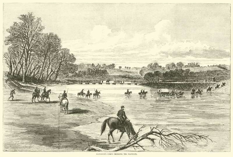 Corps de Hancock traversant le Rapidan, mai 1864 - American School