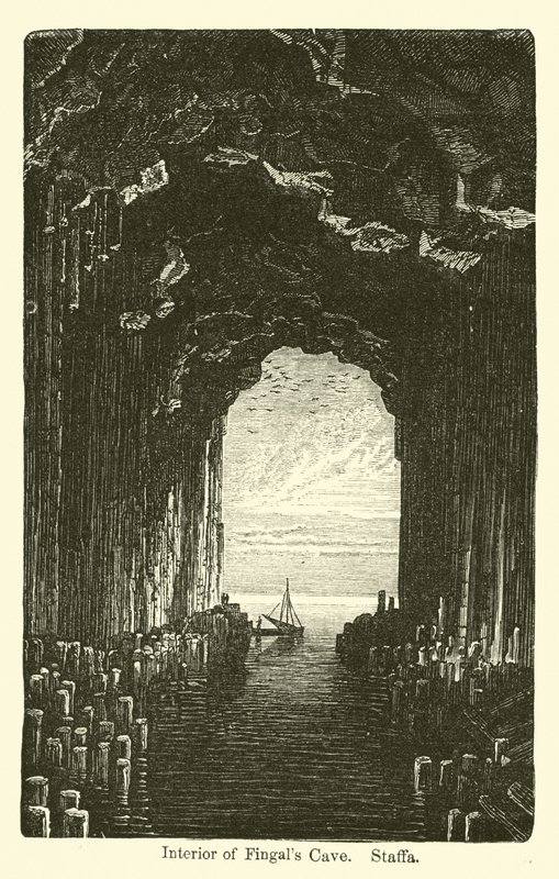 Intérieur de la grotte de Fingal, Staffa - American School