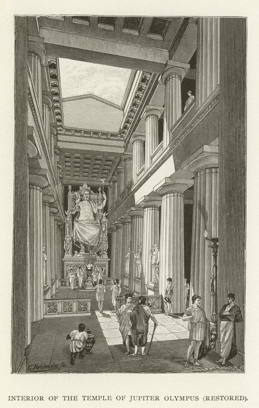 Intérieur du Temple de Jupiter Olympien, restauré - American School