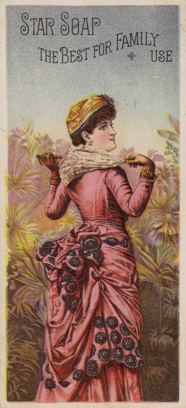 Dame posant avec un parasol - American School