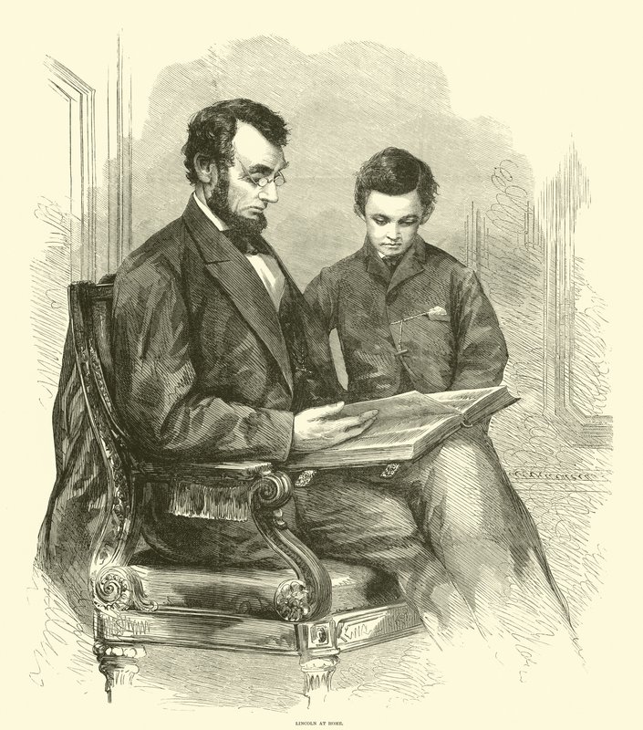 Lincoln chez lui, avril 1865 - American School