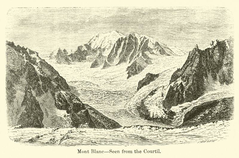 Mont Blanc, vu depuis le Courtil - American School