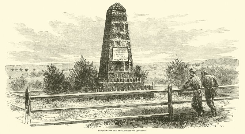 Monument sur le champ de bataille de Groveton, août 1862 - American School