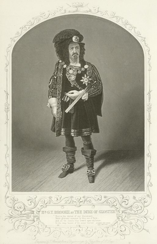 M. G V Brooke comme le Duc de Gloster, Richard III, Acte I, scène I - American School