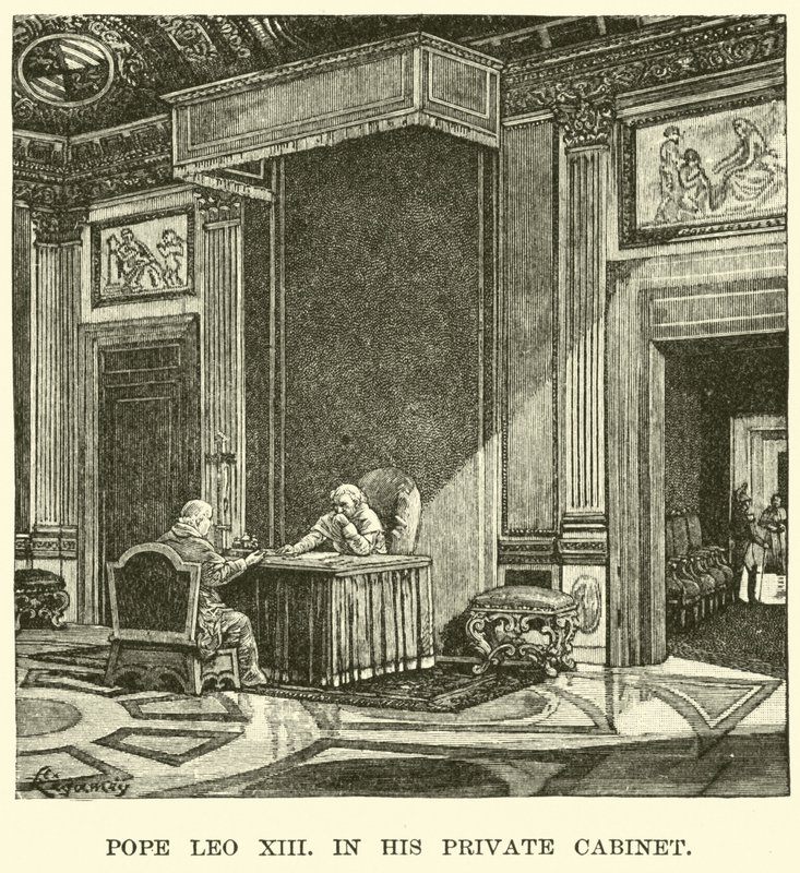 Pape Léon XIII, dans son cabinet privé - American School