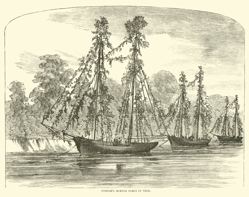 Flotte de mortiers de Porter en ordre, juin 1862 - American School