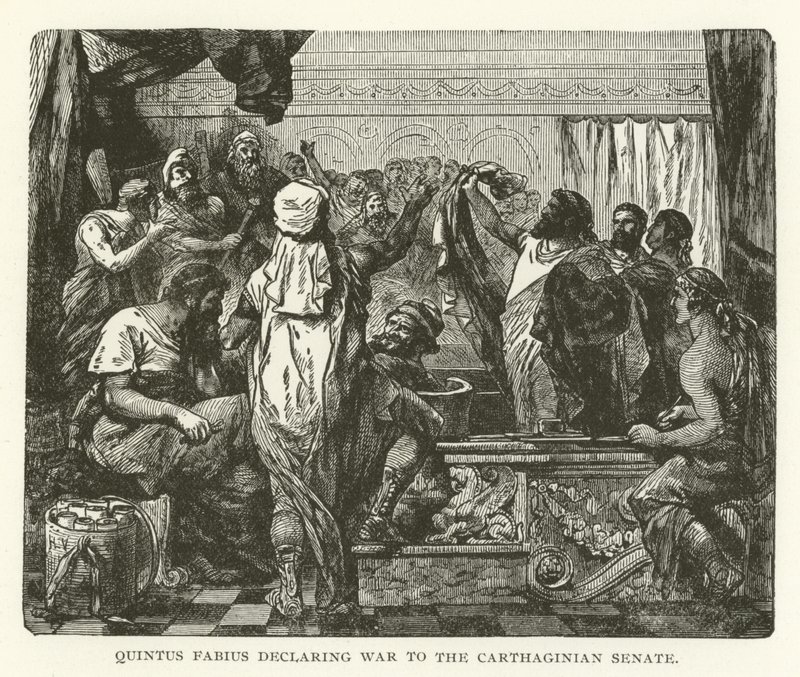 Quintus Fabius déclarant la guerre au Sénat carthaginois - American School
