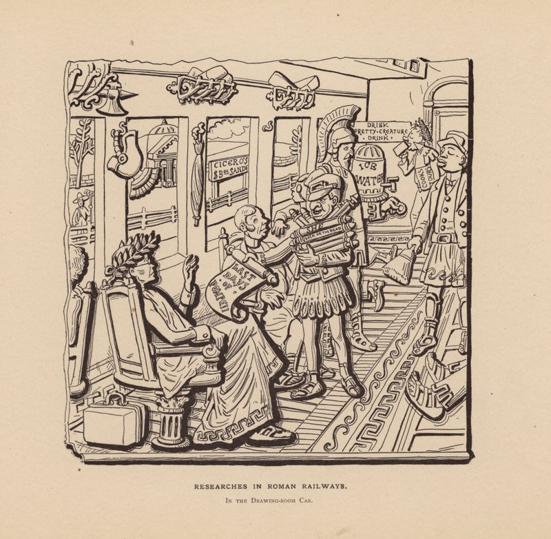 Recherches sur les chemins de fer romains (lithographie) - American School