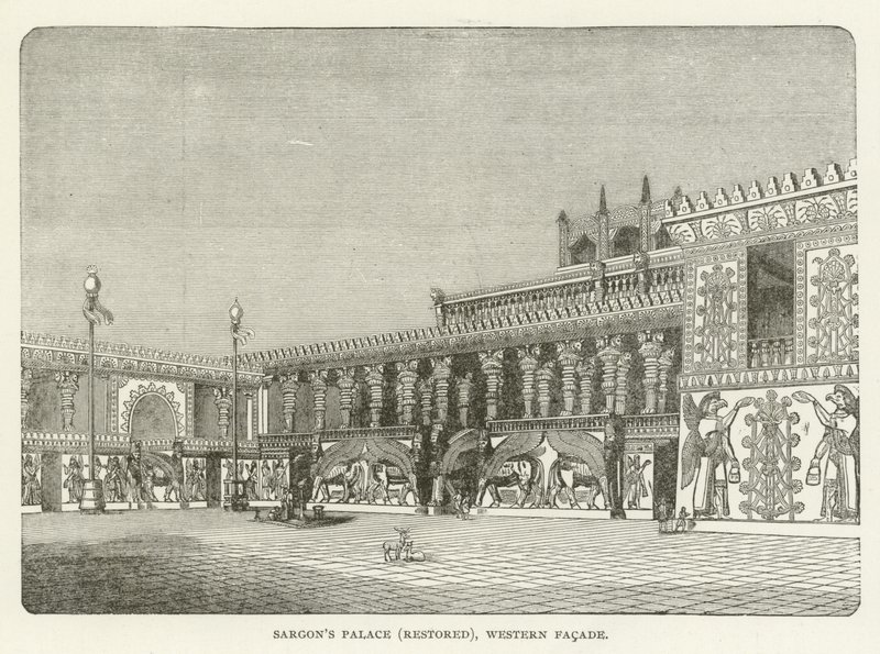 Palais de Sargon (restauré), façade ouest - American School