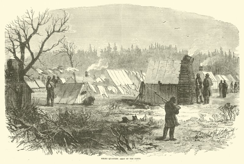 Quartiers des esclaves, armée de James, mars 1865 - American School