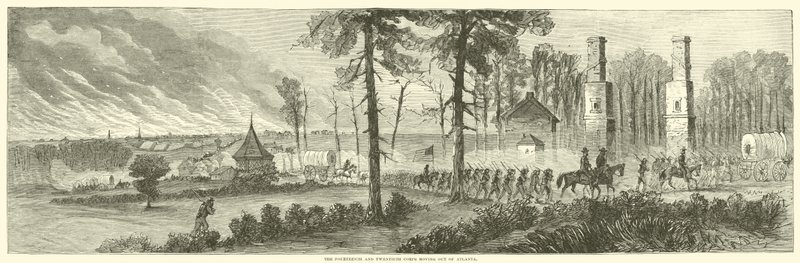 Les quatorzième et vingtième corps quittant Atlanta, novembre 1864 - American School