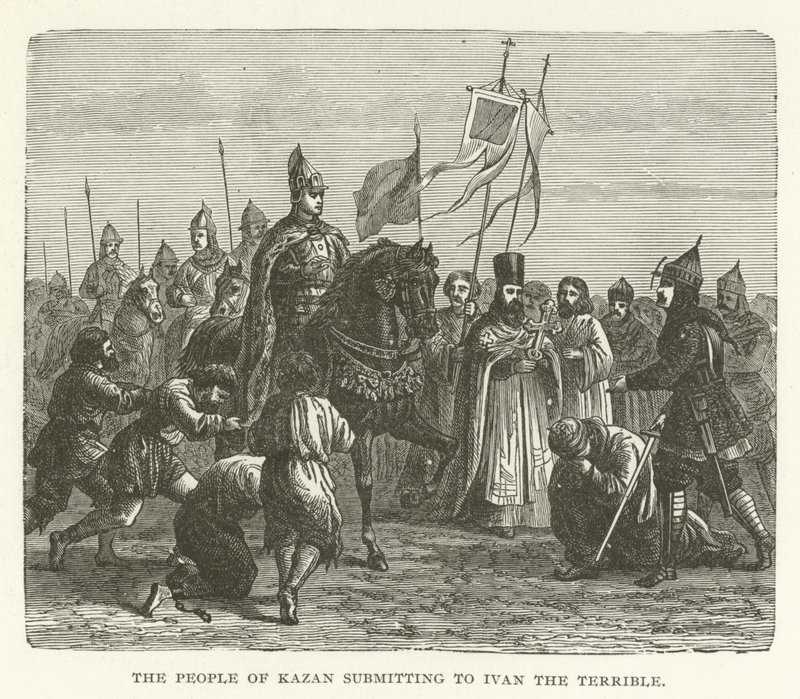 Le peuple de Kazan se soumet à Ivan le Terrible - American School
