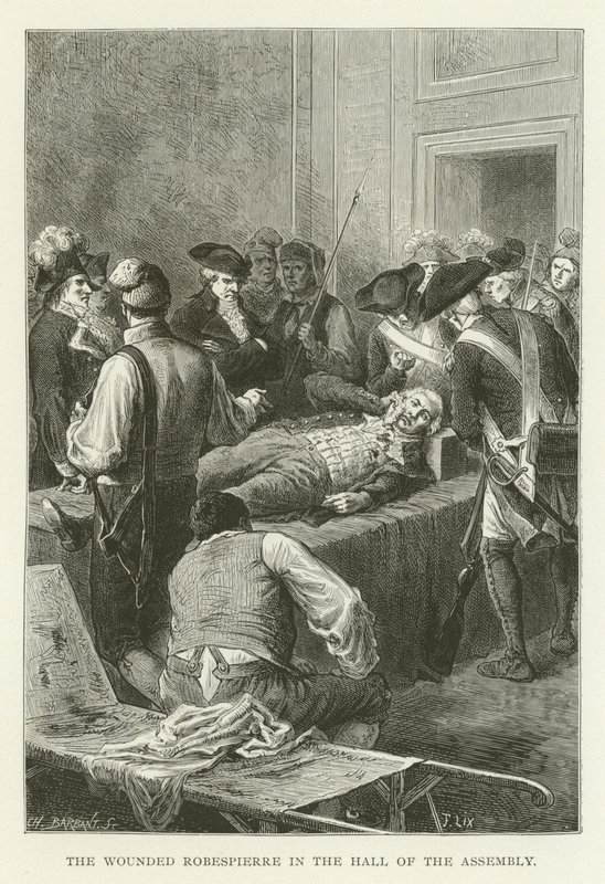 Robespierre blessé dans la salle de l
